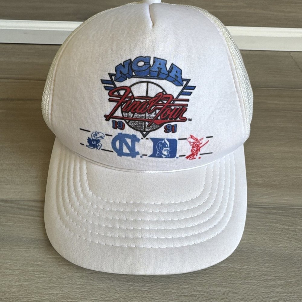 Vintage 1991 Final Four NCAA BASKETBALL Rope Hat Cap Duke Tar heels Jayhawks